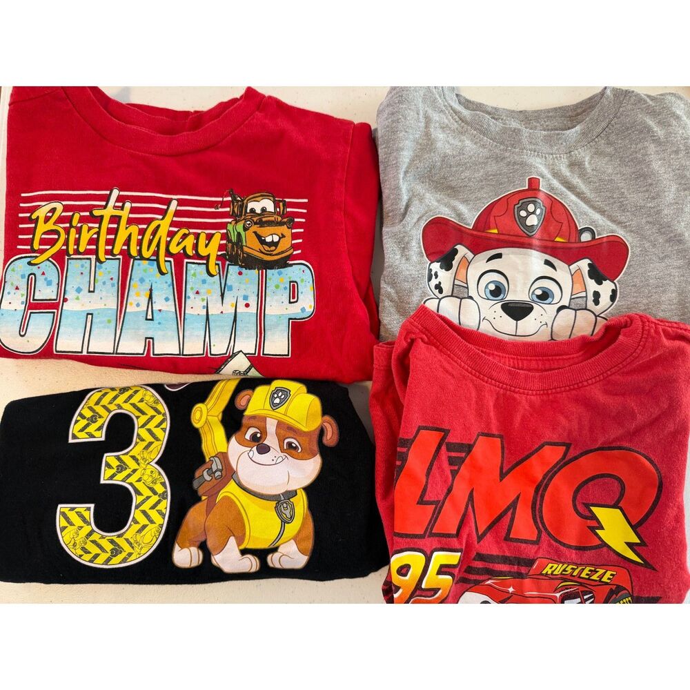 4-piece Character t-shirt lot 4T